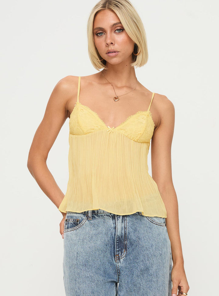 Wilson | Lace Pleated Top