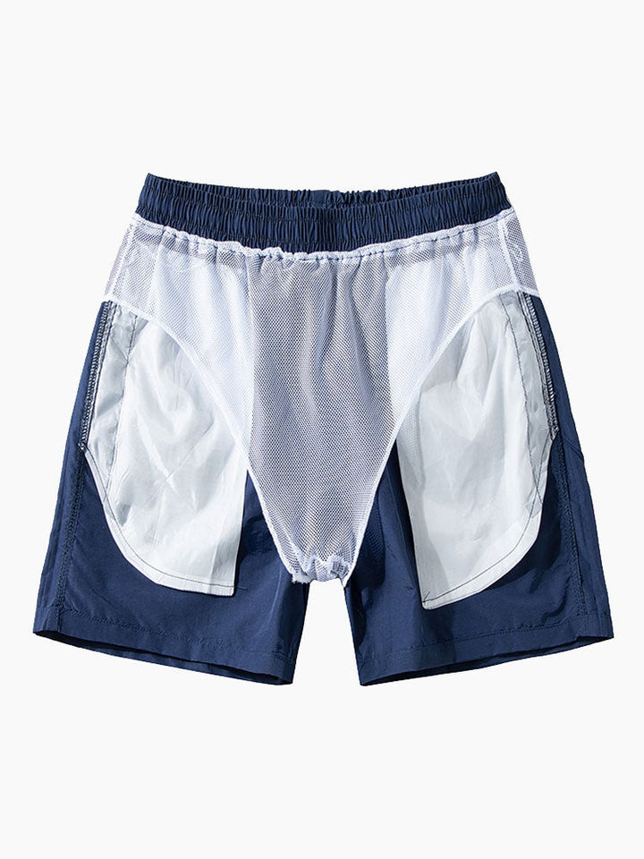 Island Sailing Print Button Up Shirt & Swim Shorts