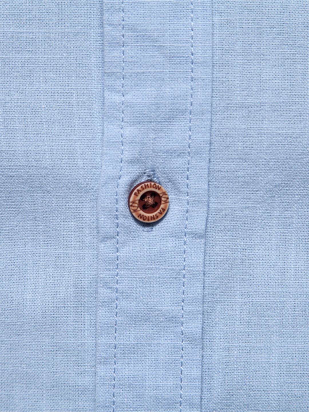 Long Sleeve Linen Look Stand Collar Shirt