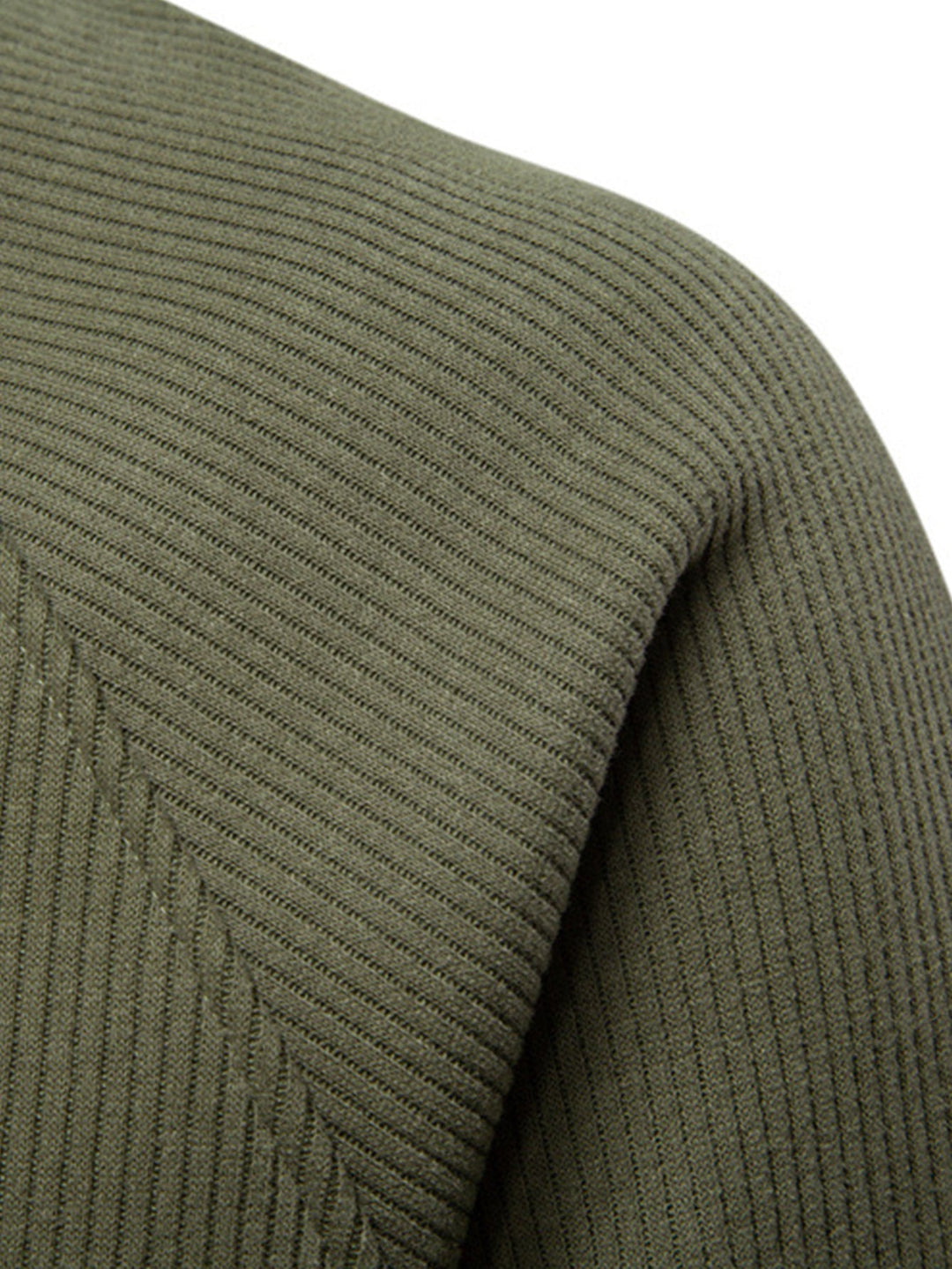 Ribbed Raglan Sleeve Quarter Zip Sweatshirt