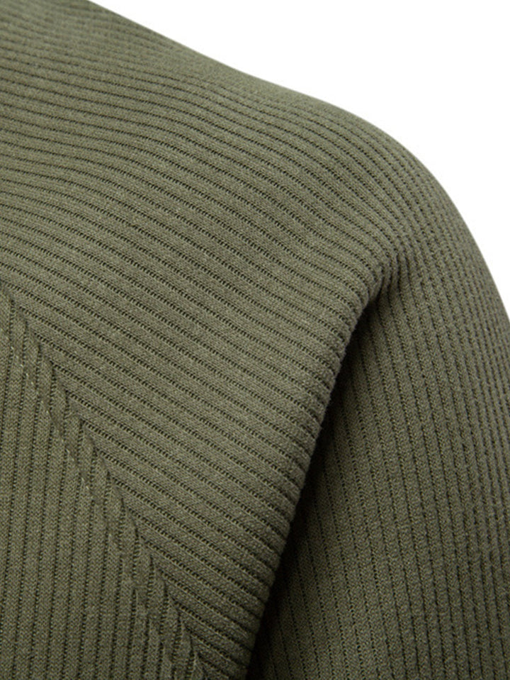 Ribbed Raglan Sleeve Quarter Zip Sweatshirt