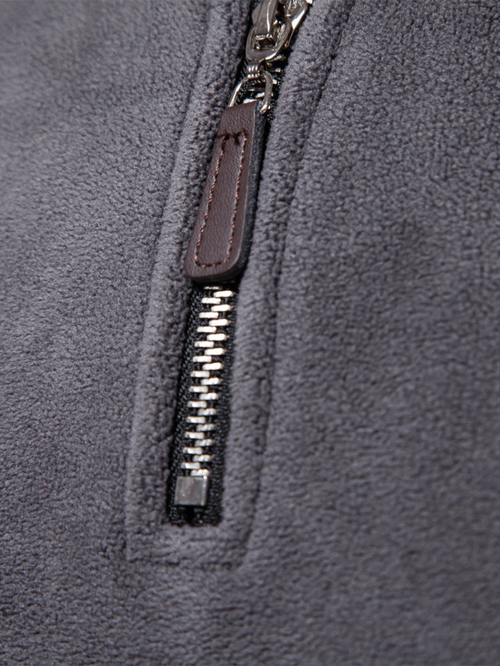 Polar Fleece Quarter Zip Sweatshirt