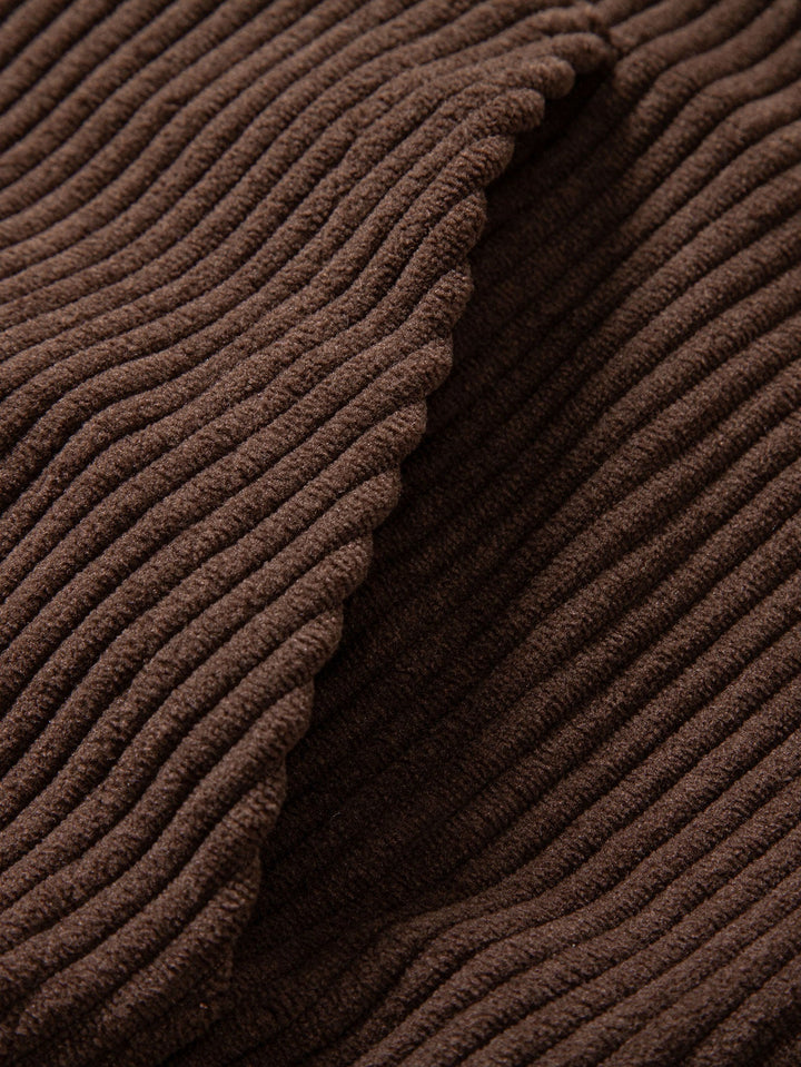 Corduroy Hoodie With Kangaroo Pocket