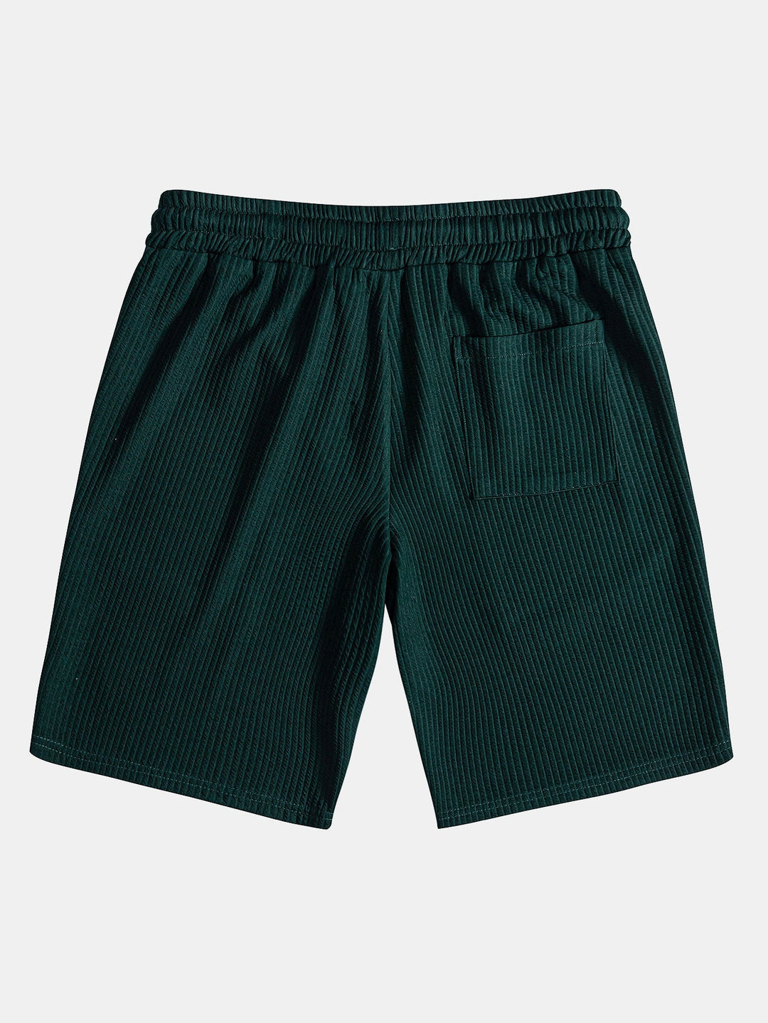 Muscle Fit Ribbed Button Up Shirt & Shorts