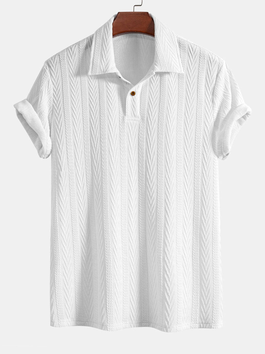 Short Sleeve Jacquard Polo