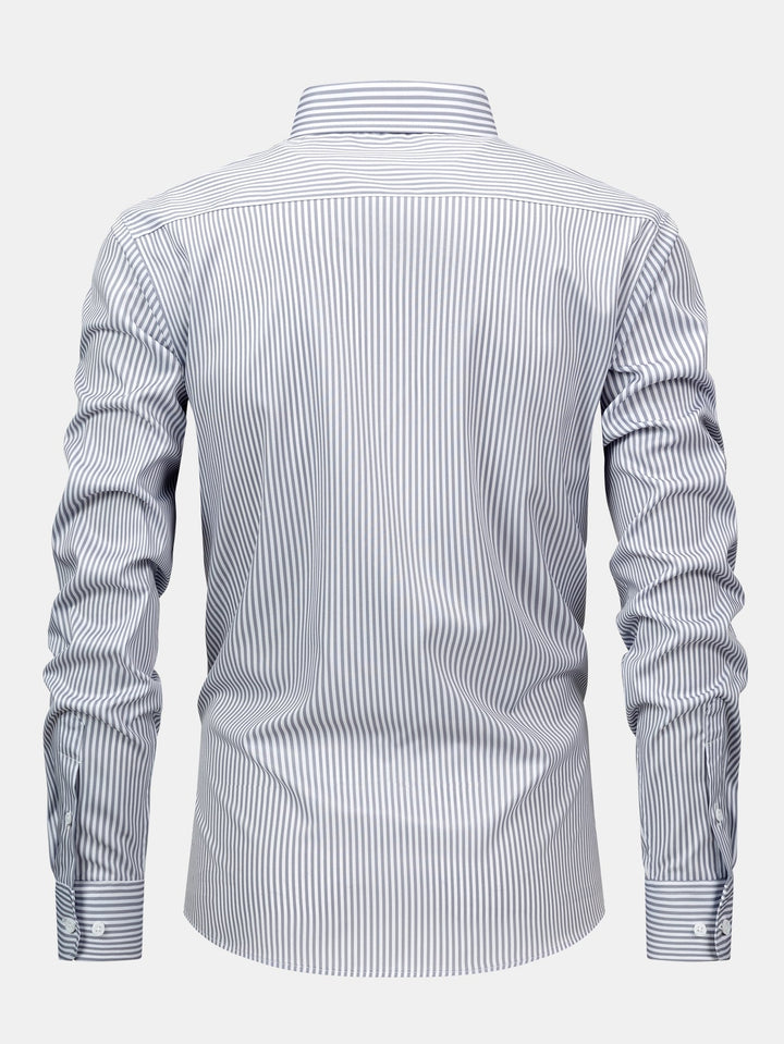 Long Sleeve Stripe Button Up Shirt
