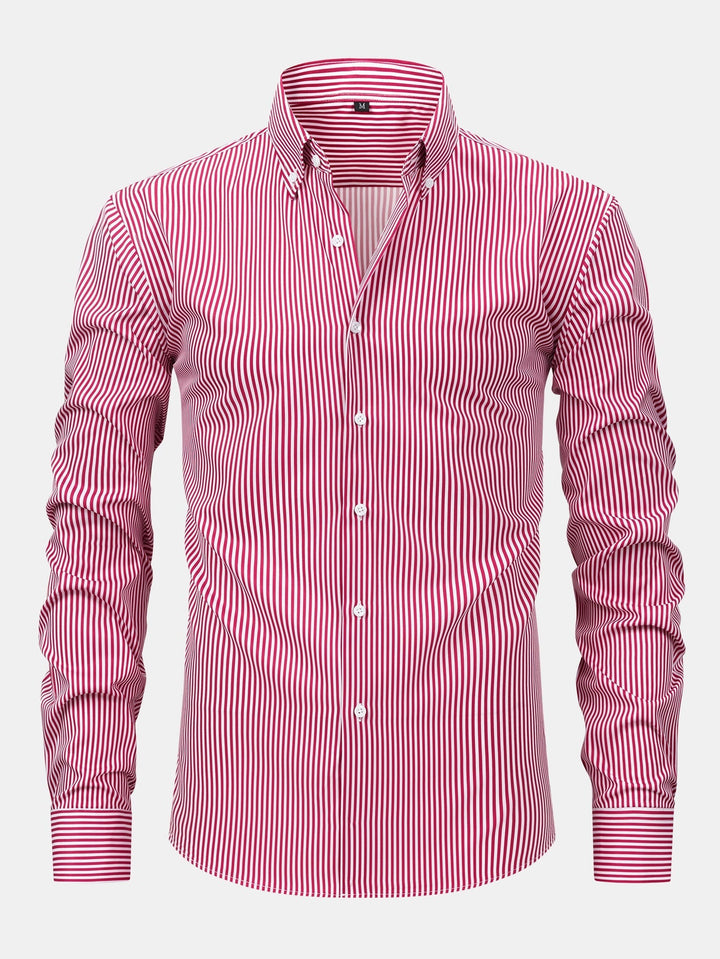 Long Sleeve Stripe Button Up Shirt