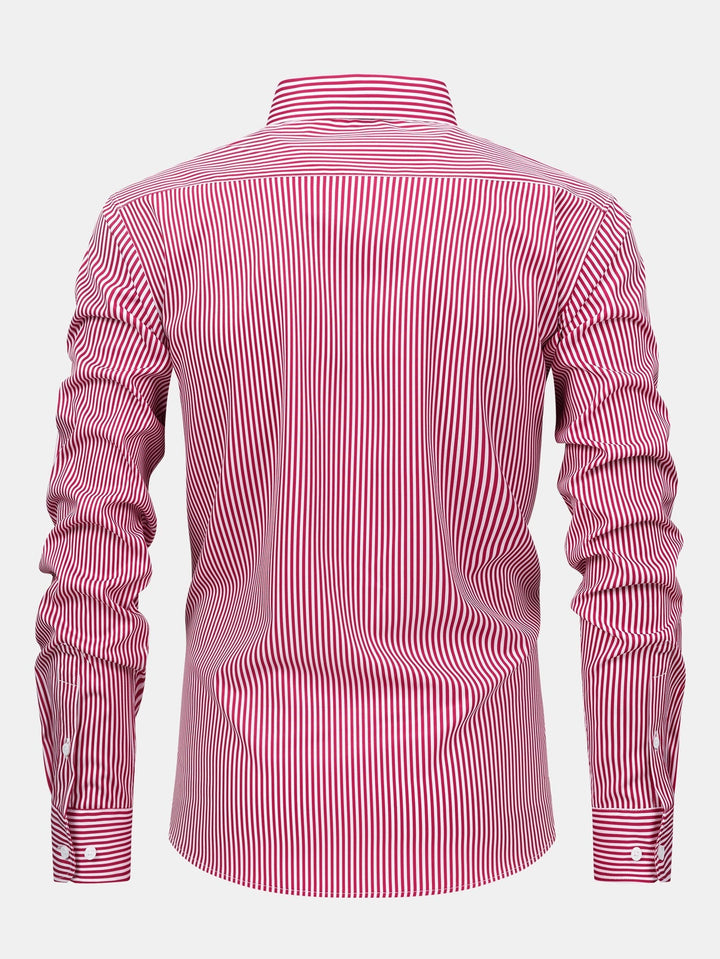 Long Sleeve Stripe Button Up Shirt