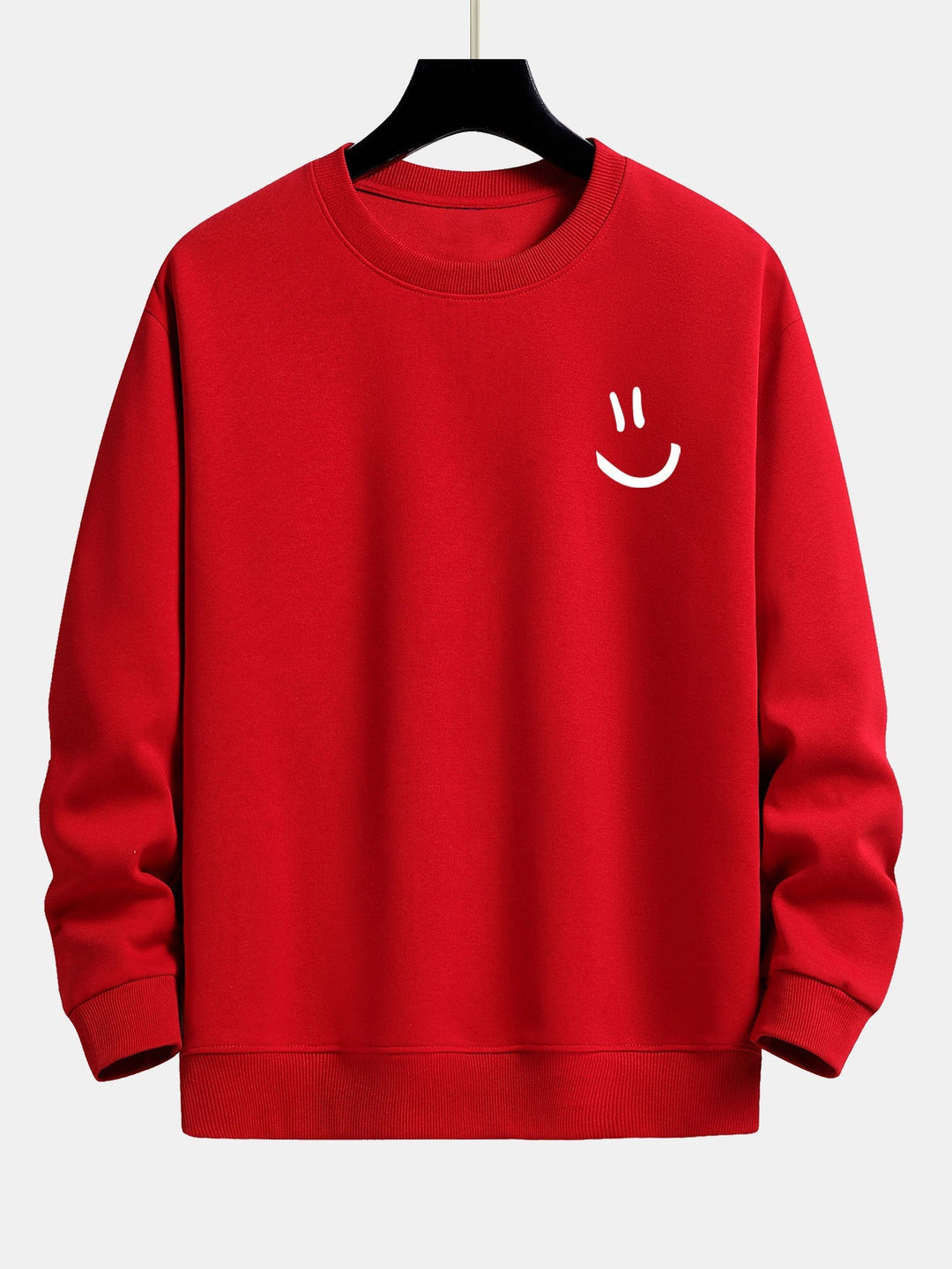 Smiley Face Print Relax Fit Sweatshirt