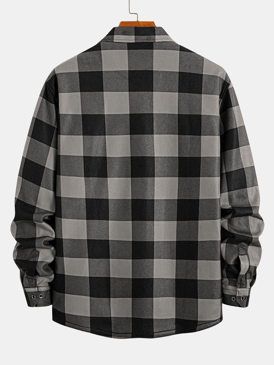 Flannel Fleece Lined Plaid Shirt With Pockets