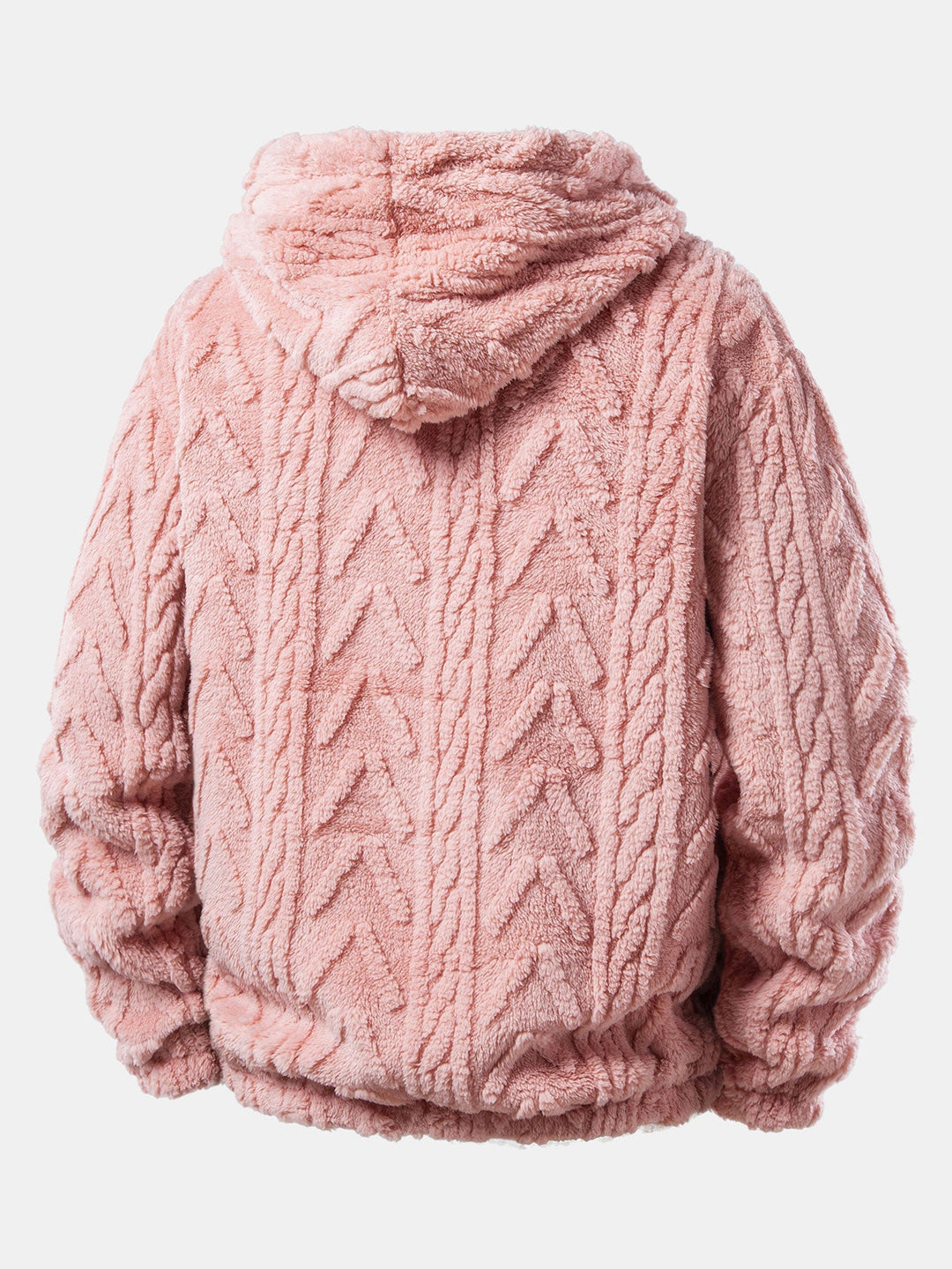 Geometric Jacquard Teddy Hoodie & Jogger Pants