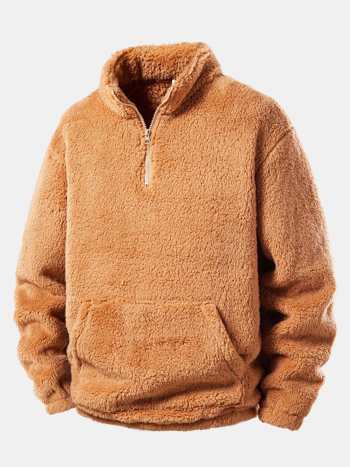 Quarter Zip Teddy Sweatshirt