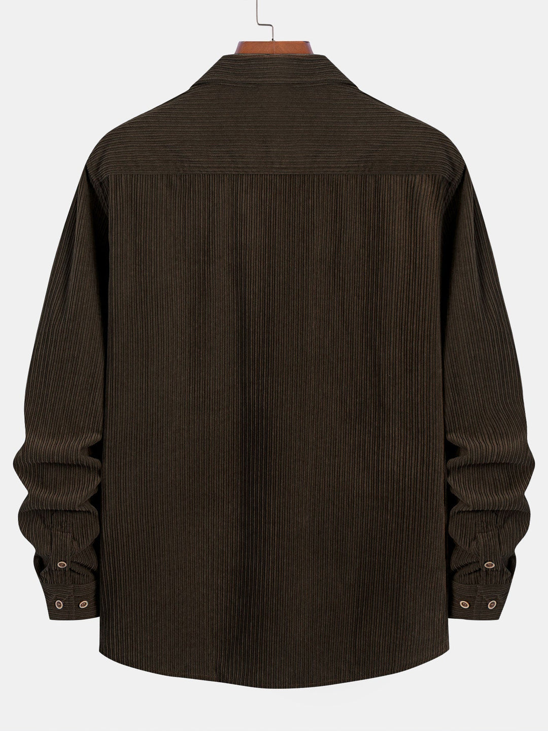 Long Sleeve Corduroy Pocket Button Up Shirt
