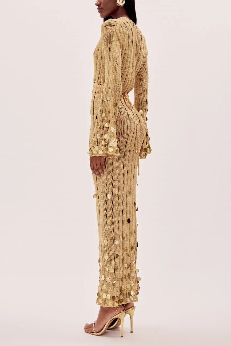 Dolly | Knit Maxi Dress with Feminine Silhouette