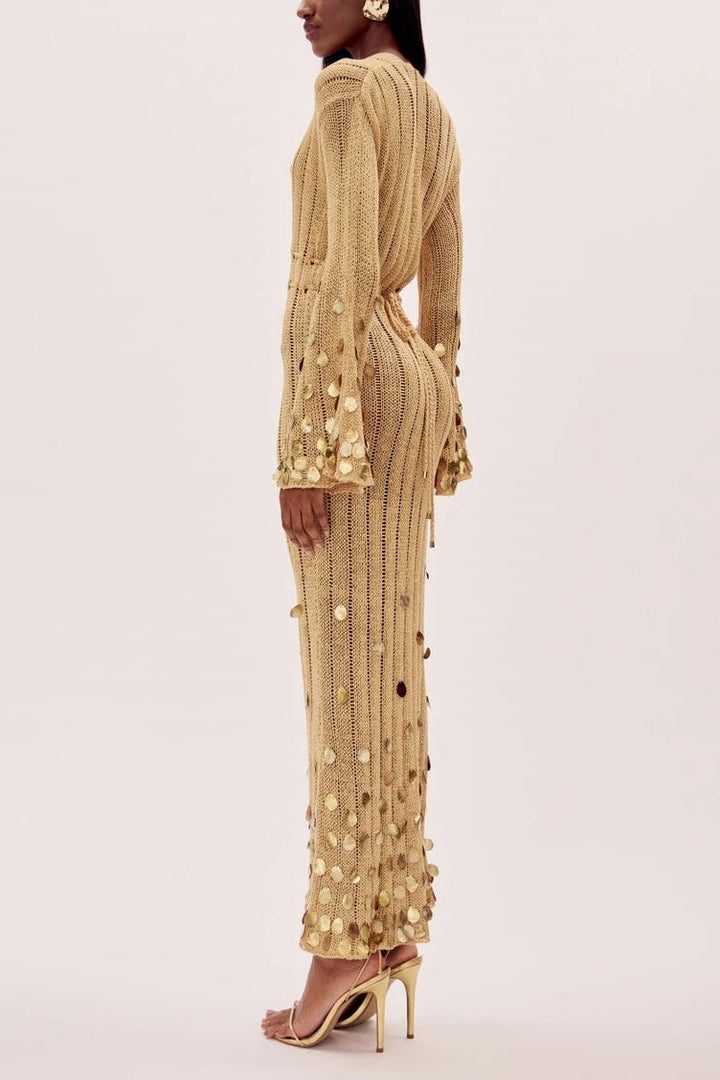 Dolly | Knit Maxi Dress with Feminine Silhouette