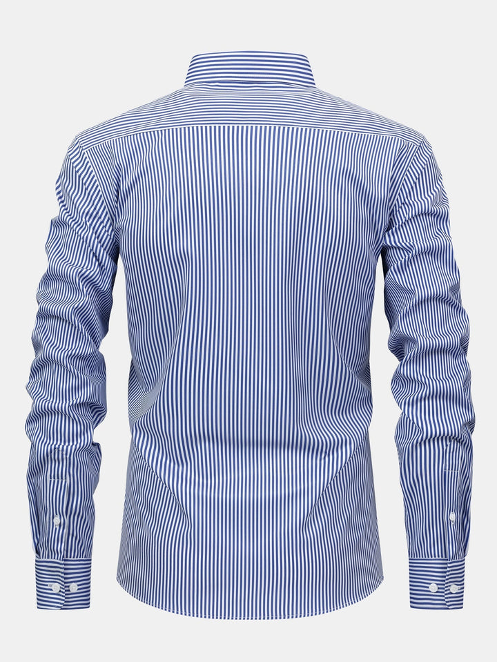 Long Sleeve Stripe Button Up Shirt