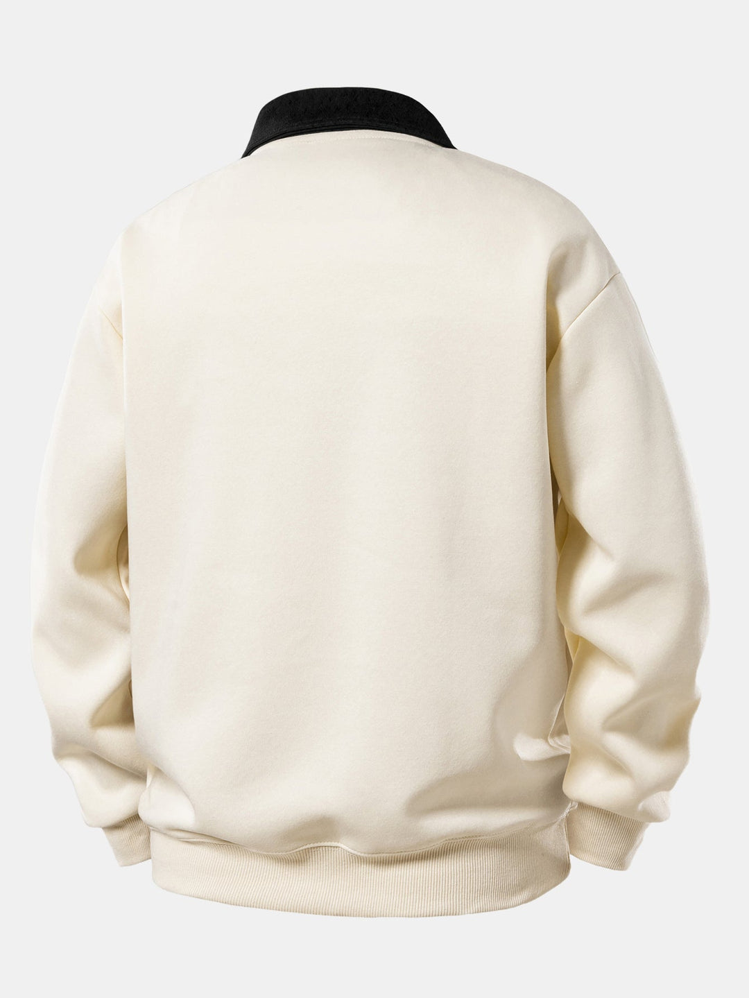 Relax Fit Milano Print Contrast Polo Sweatshirt