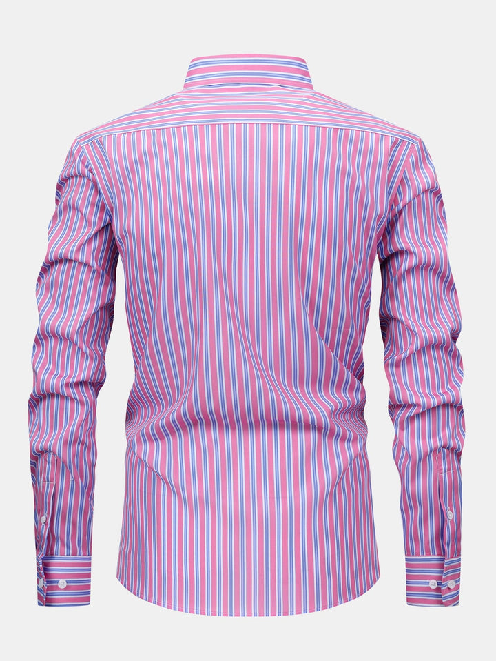Long Sleeve Stripe Button Up Shirt
