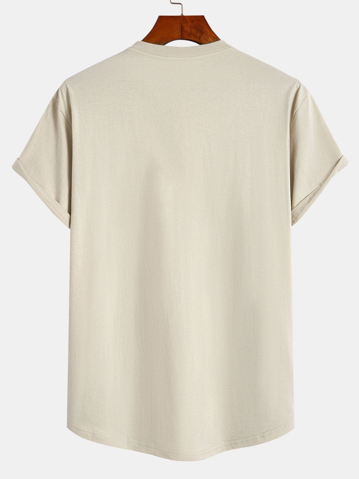 Tokyo Ukiyo-e Print Cotton Arc Hem T-Shirt