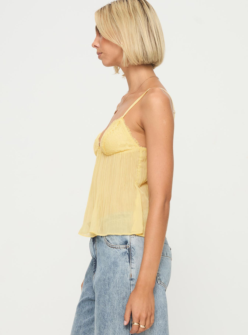 Wilson | Lace Pleated Top