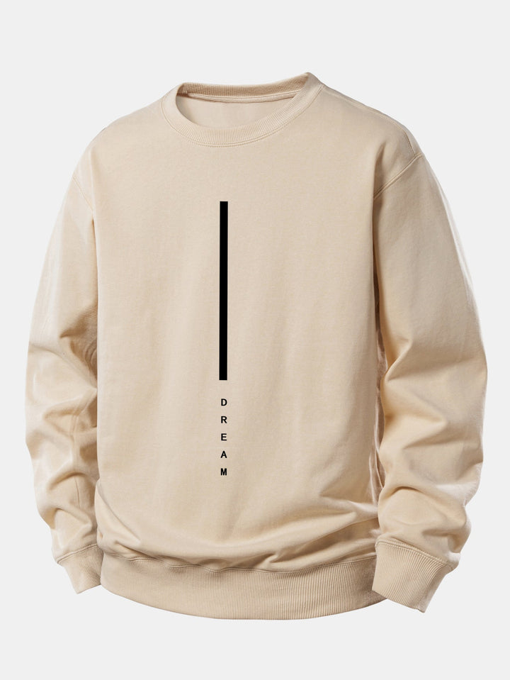 Dream Stripe Print Relax Fit Sweatshirt