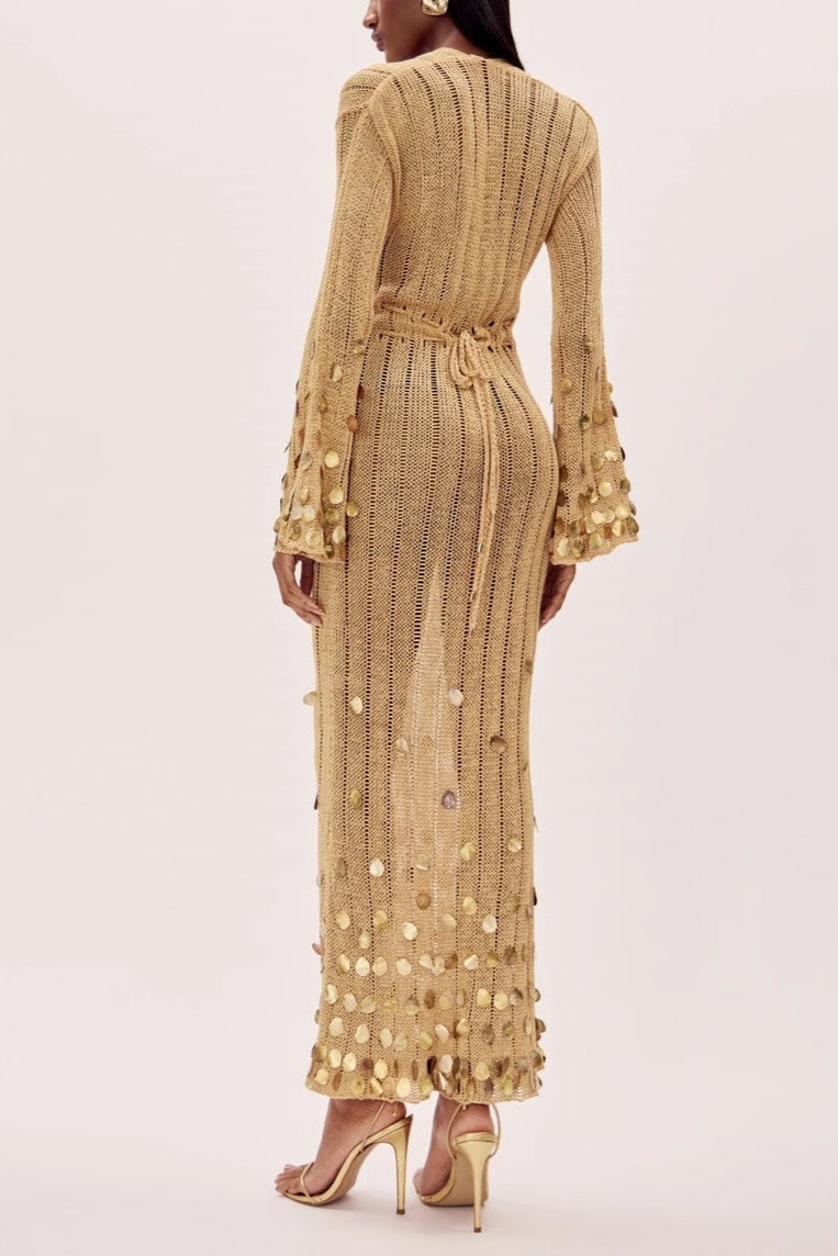 Dolly | Knit Maxi Dress with Feminine Silhouette