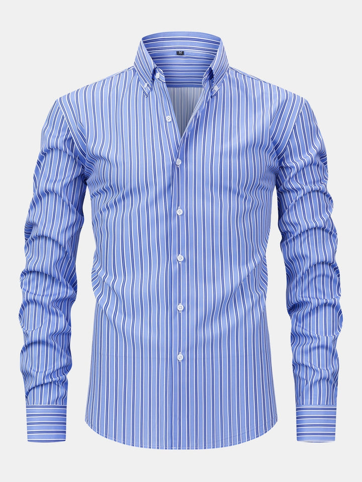 Long Sleeve Stripe Button Up Shirt