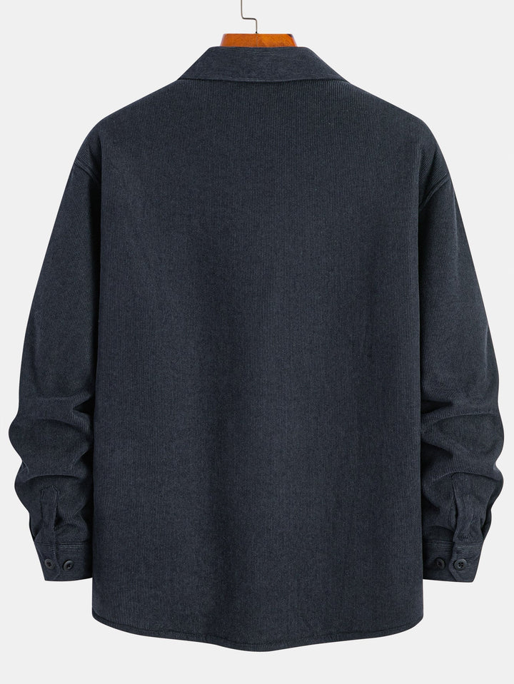 Teddy Lined Long Sleeve Corduroy Shirt