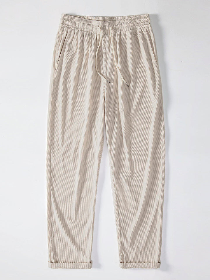 Corduroy Button Up Short Sleeved Shirt & Straight Leg Corduroy Pants
