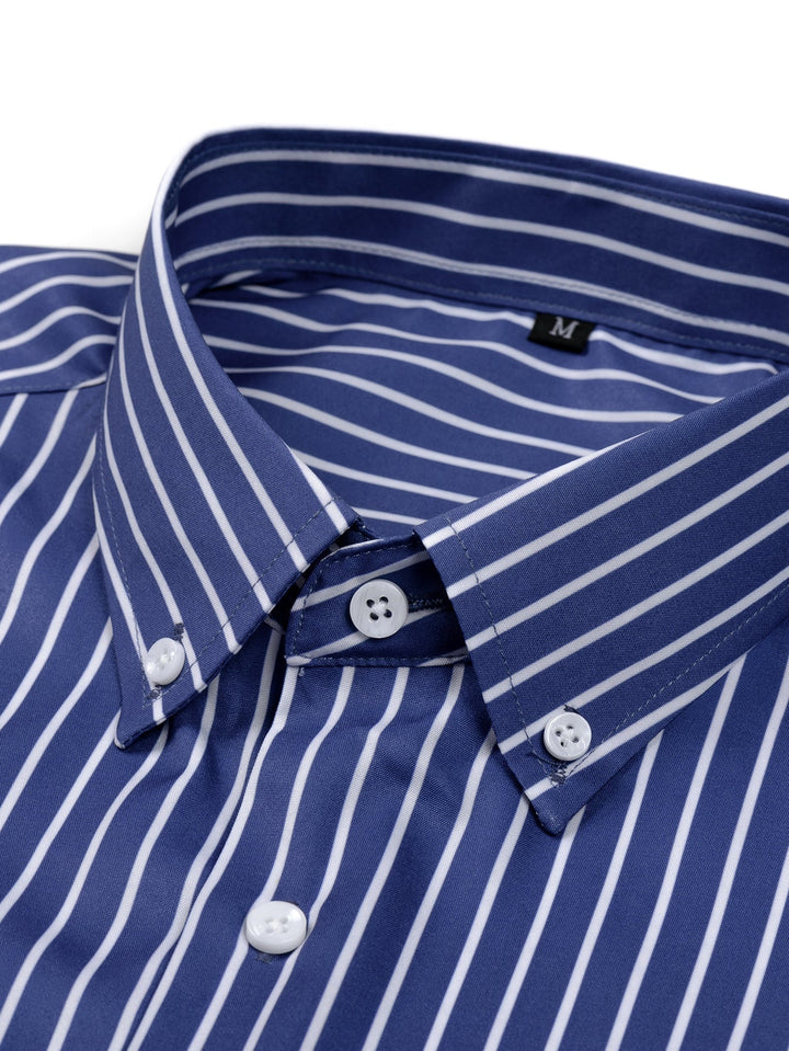 Long Sleeve Stripe Button Up Shirt