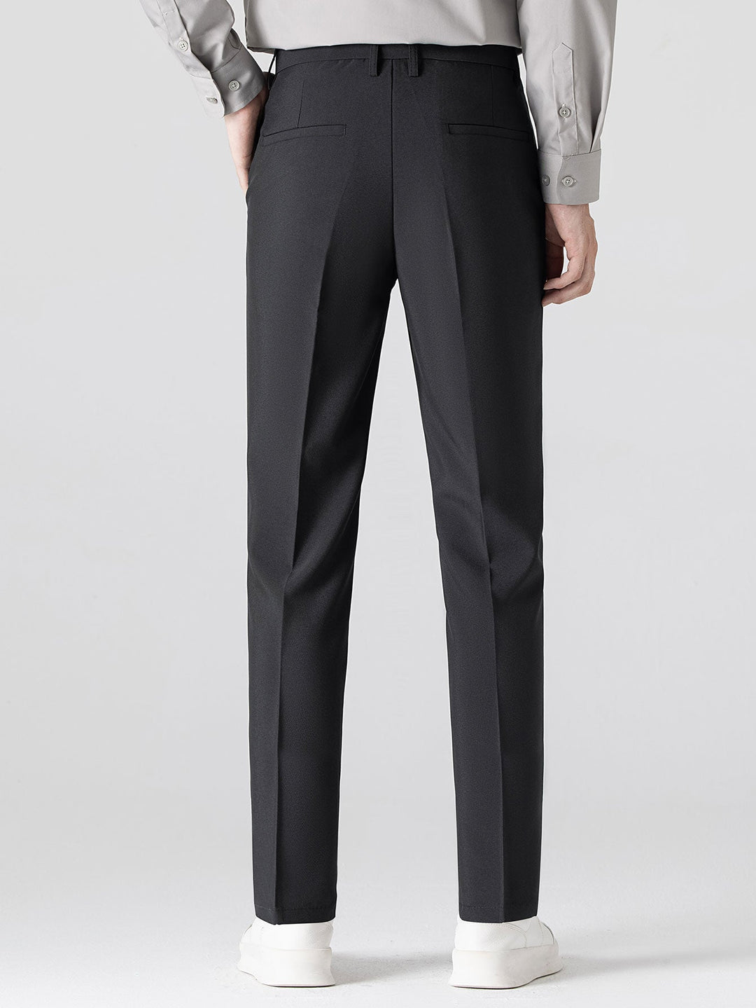 Wave Jacquard Knit V Neck Polo Shirt & Slim Fit Tapered Trousers