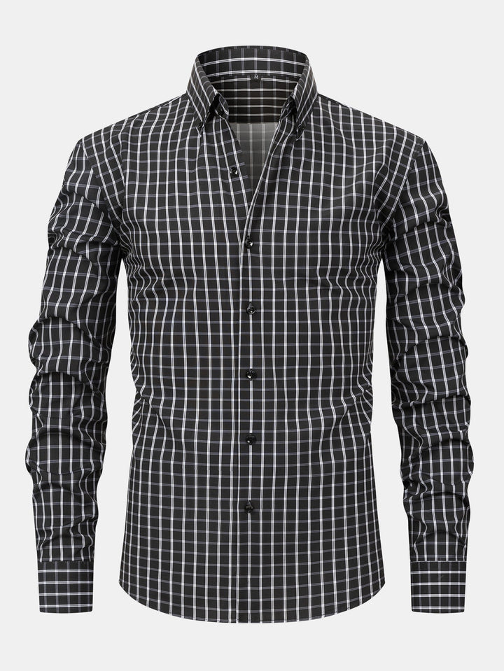 Long Sleeve Plaid Button Up Shirt