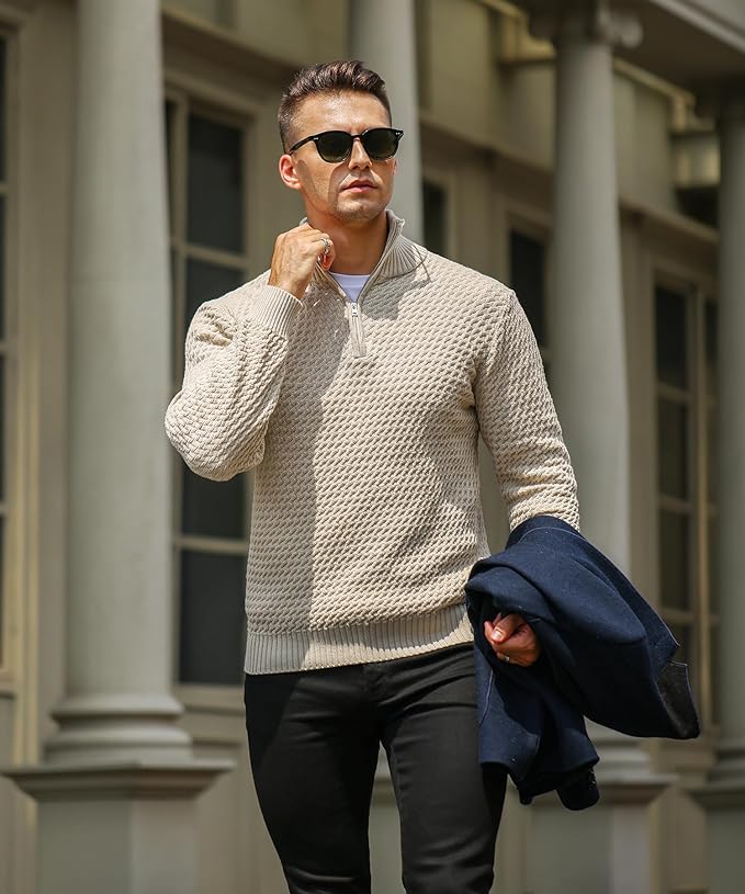Wilson | Textured Zip-Up Sweater