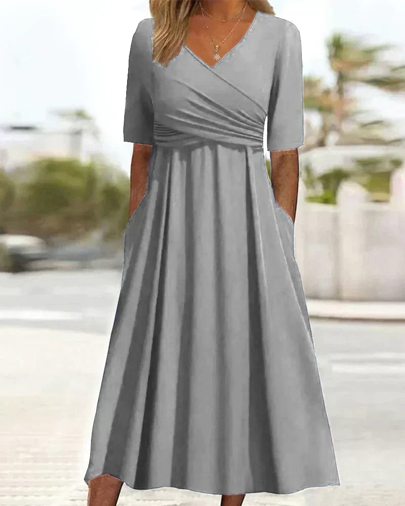 Annabelle - Short Sleeve Crossover Dress