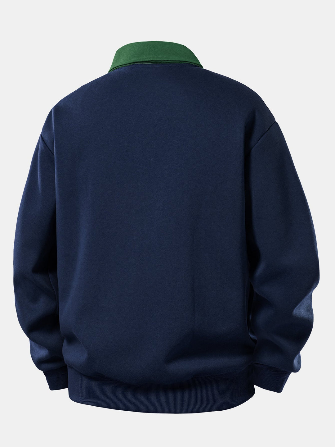 Relax Fit Milano Print Contrast Polo Sweatshirt