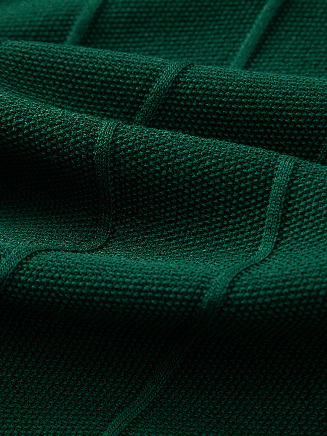 Stripe Jacquard Knit Polo Shirt & Straight Leg Ribbed Pants