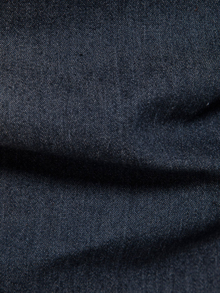 Washed Denim Western Shirt With Pockets