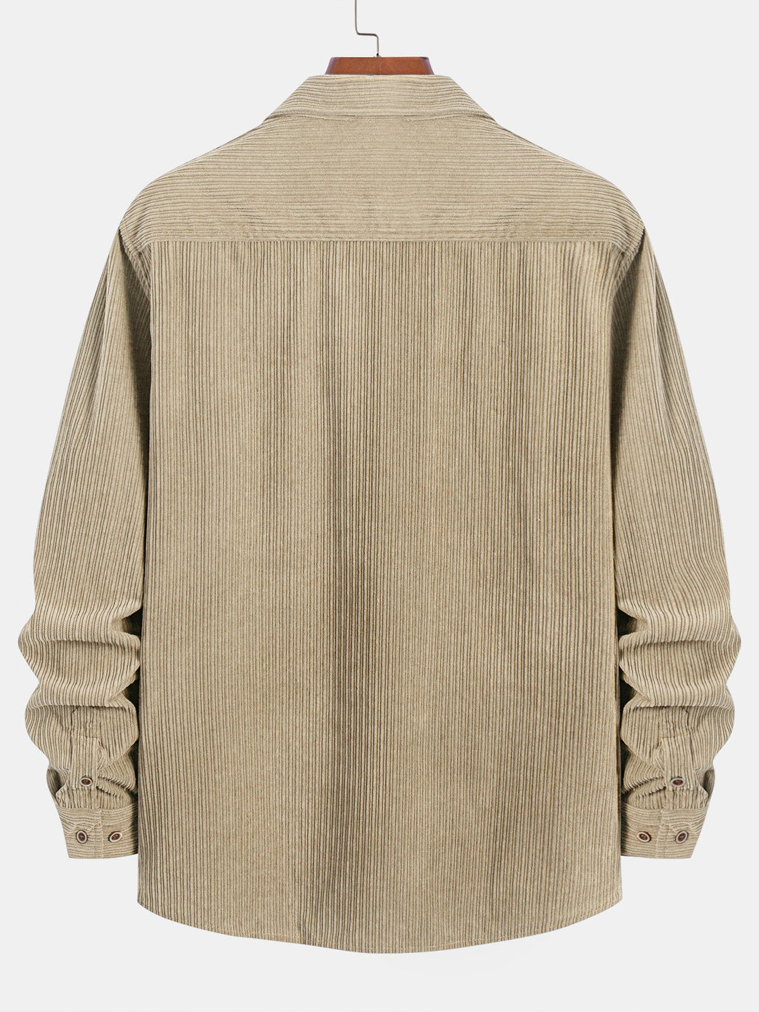 Long Sleeve Corduroy Pocket Button Up Shirt