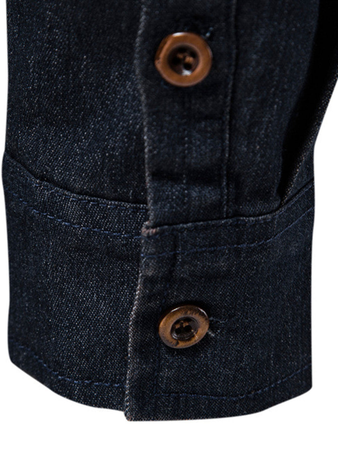 Washed Denim Western Shirt With Pockets