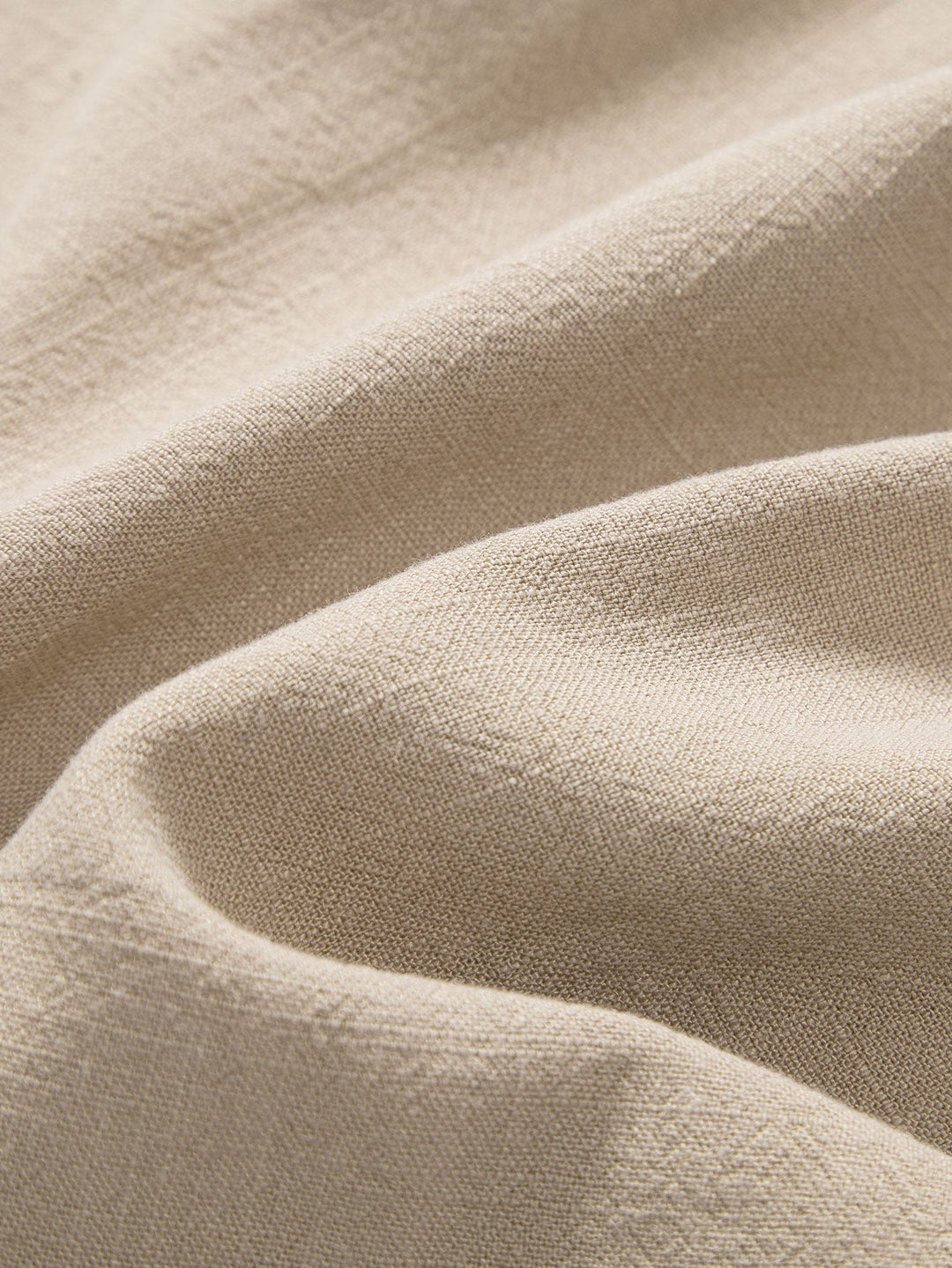 Linen And Rayon Blend Stand Collar Shirt & Straight Leg Linen Pants