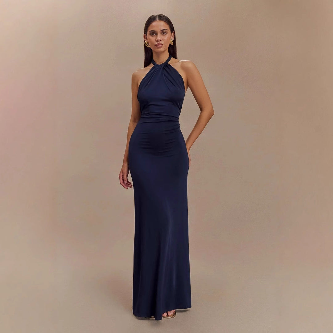 Adrianna | Elegant Maxi Halter Dress
