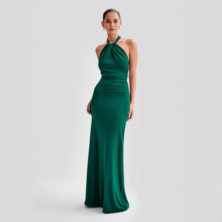 Adrianna | Elegant Maxi Halter Dress