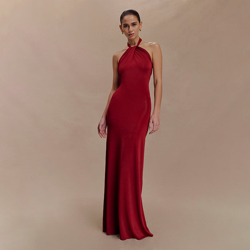 Adrianna | Elegant Maxi Halter Dress