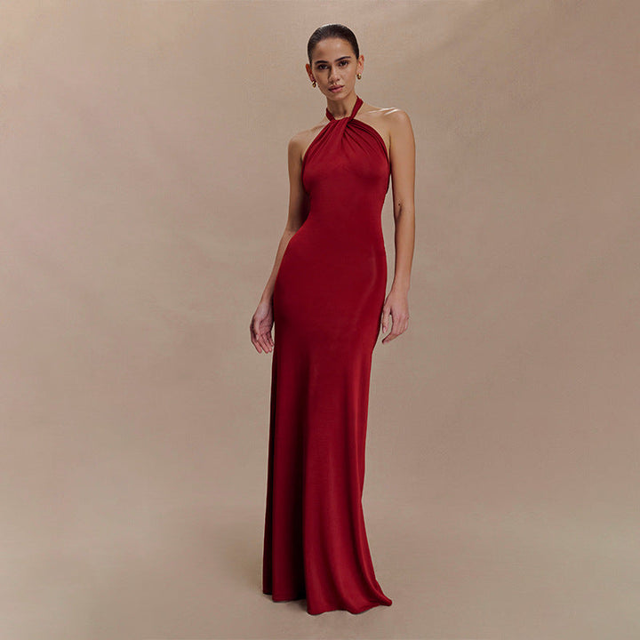 Adrianna | Elegant Maxi Halter Dress