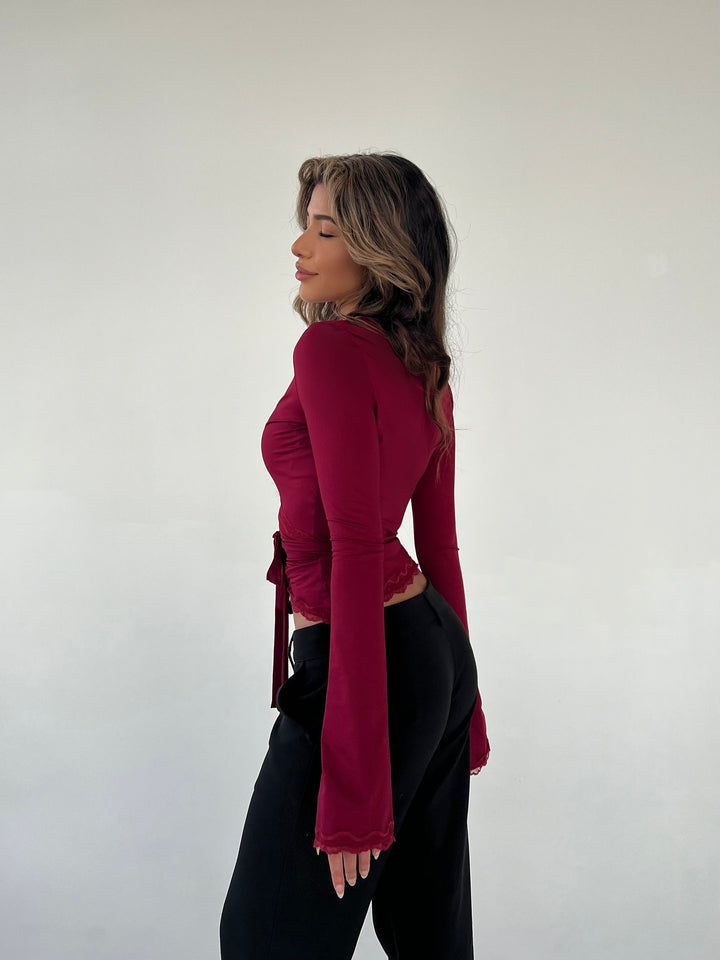 Wilson | Lace Wrap Top