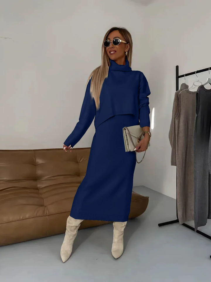 Thalina | Two-Piece Knit Set with Dress and Sweater