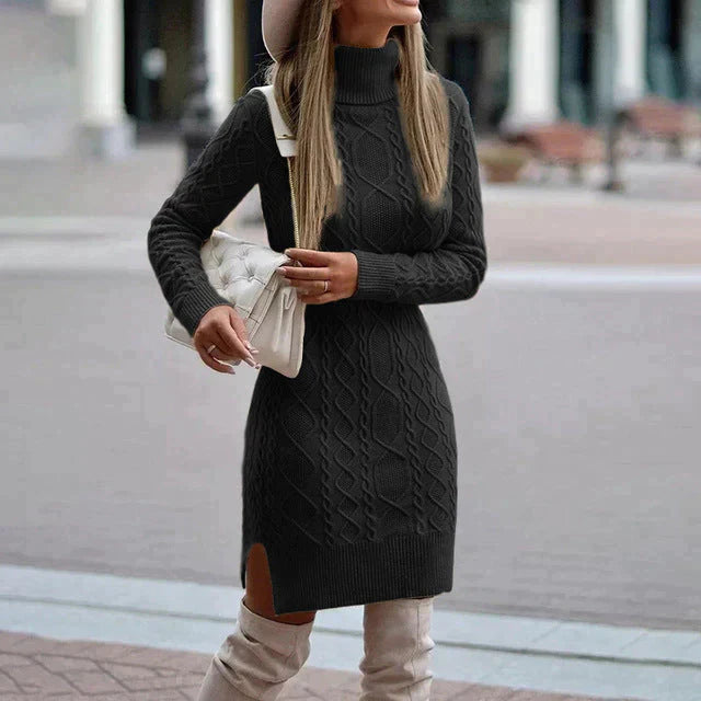 Luise | Knitted Dress with Turtleneck