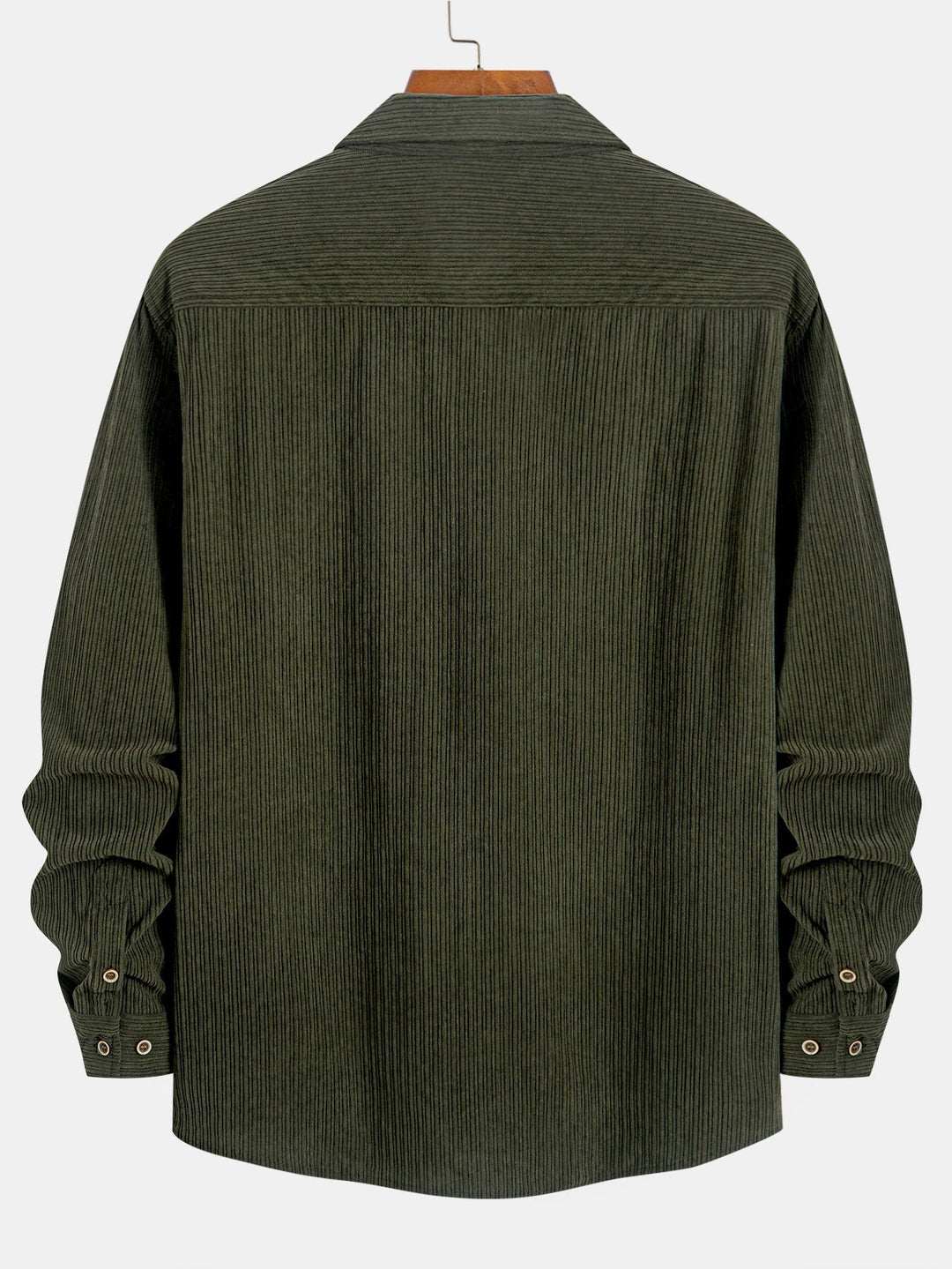 Long Sleeve Corduroy Pocket Button Up Shirt