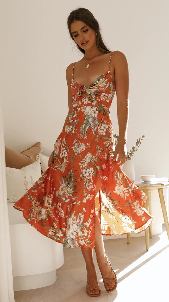 Flora | Romantic Midi Dress with Floral Print