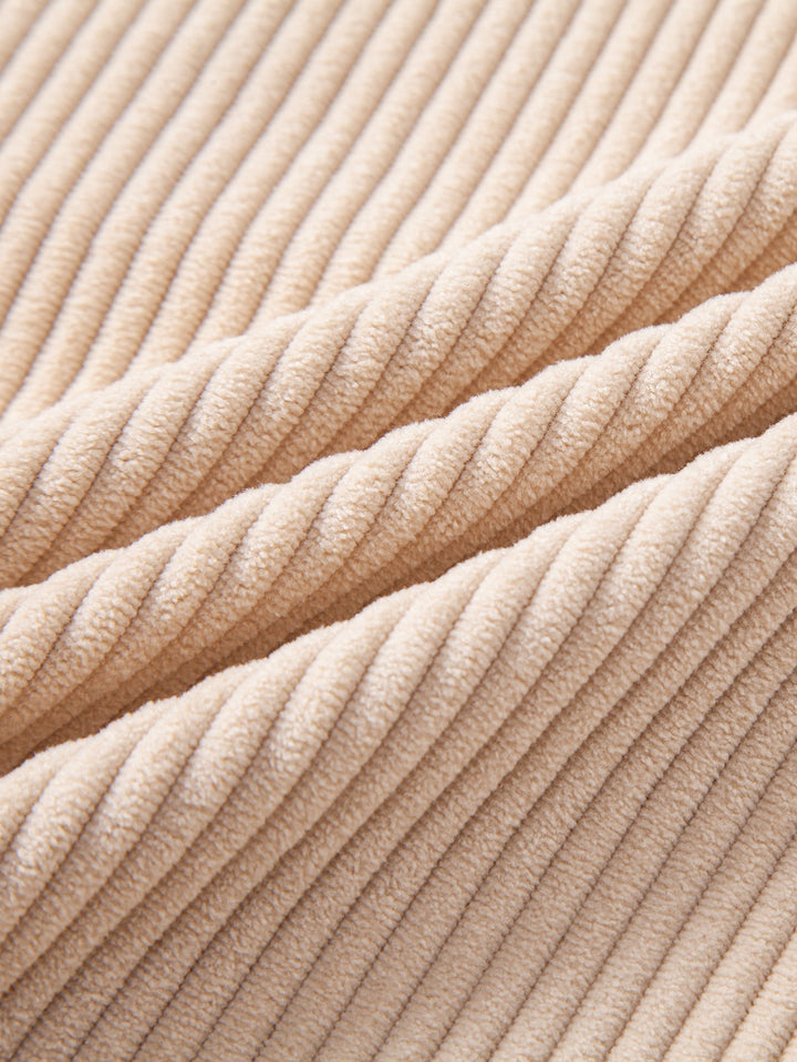 Corduroy Hoodie With Kangaroo Pocket